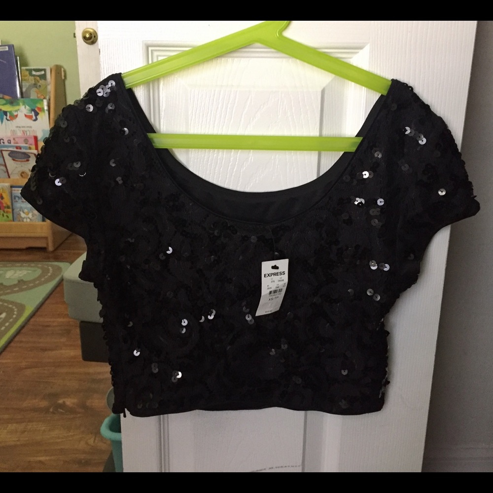 SEQUIN CROP TOP FROM EXPRESS